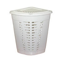 Корзина для белья 45л. угловая (слон. кость)(уп.6) М1364