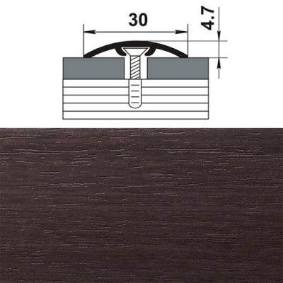 Профиль стыкоперекрывающий ламинированный ЛС 04-2. 900.4077 махагон