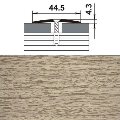 Профиль стыкоперекрывающий ПС 04. 1350.087 дуб беленый