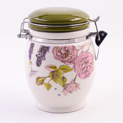 60255 Банка для сыпучих 700мл Розовый сад доломит/металл LR (х36) "MAYER & BOCH"