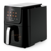 Аэрогриль BRAYER 2041BR, 1500Вт, 5л, t. 200С, съемная решетка, таймер, LCD-дисплей, 8 программ