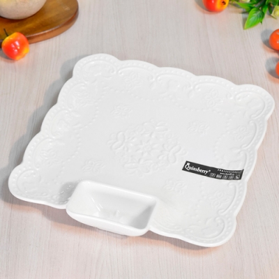 Блюдо сервировочное 26х25см с соусницей 9082