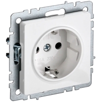 BRITE Розетка 1-местная с заземлением без защитных шторок 16А РС11-1-0-БрБ белый IEK BRITE Розетка 1-местная с заземлением без защитных шторок 16А РС11-1-0-БрБ белый IEK