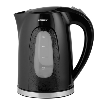 Чайник Centek CT-0041 (черный) 2.0л 2200Вт, открывание кнопкой, внутренняя подсветка
