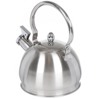 Чайник нержавеющая сталь, 2 л, со свистком, матовый, ручка металлическая, Daniks, GS-04314-2.0L/SMY-