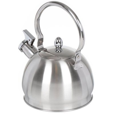 Чайник нержавеющая сталь, 2 л, со свистком, матовый, ручка металлическая, Daniks, GS-04314-2.0L/SMY-