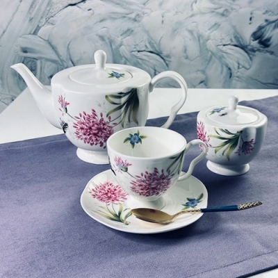 Чайный сервиз 14пр.240 мл FLOWERS в под.уп.(х3)Костяной фарфор арт.205-958 Чайный сервиз 14пр.240 мл FLOWERS в под.уп.(х3)Костяной фарфор арт.205-958