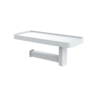 Держатель для туалетной бумаги с полочкой белый Полимербыт С06202 Держатель для туалетной бумаги с полочкой белый Полимербыт С06202