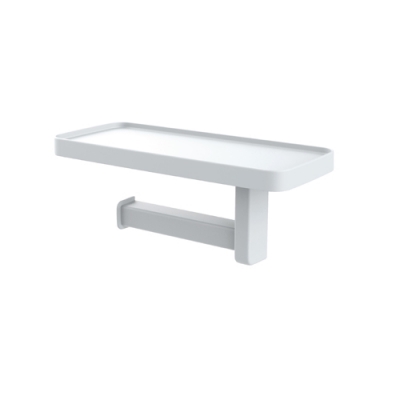 Держатель для туалетной бумаги с полочкой белый Полимербыт С06202 Держатель для туалетной бумаги с полочкой белый Полимербыт С06202