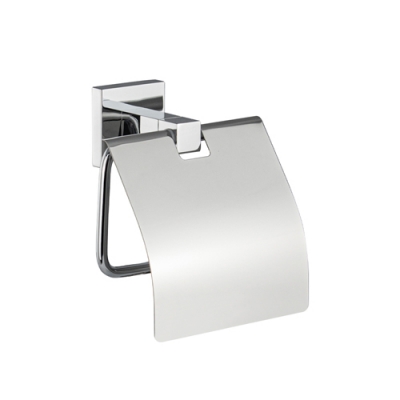 Держатель туалетной бумаги с экраном, на квадратном основании, цвет ХРОМ. GFmark 84003