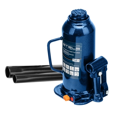 Домкрат гидравлический бутылочный, 12 т, h подъема 227-457 мм// Stels арт.51167