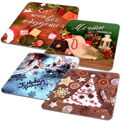 Доска разделочная. Подставка под горячее "С Новым годом!" VL2-273