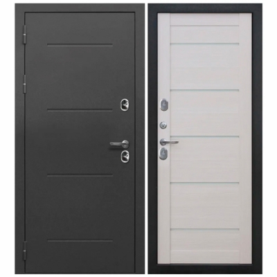 Дверь металлическая климатическая Ferroni Isoterma 11 см Серебро Лиственница бежевая Царга 960 левая