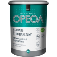 Эмаль акриловая глянцевая Ореол белый 0,9 кг пластик