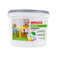 Эмаль акриловая "ОРЕОЛ" глянцевая белая 2,5 кг.