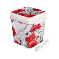 Емкость "Маки" (сахар) 1,2л с ложкой М4828 г.Октябрьский Емкость "Маки" (сахар) 1,2л с ложкой М4828 г.Октябрьский