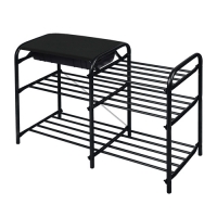 Этажерка "Люкс 5" (790х330х510) 3-х ярусная с мягким сидением с ящико черный/матовый черный ЭТЛ5-1/Ч Этажерка "Люкс 5" (790х330х510) 3-х ярусная с мягким сидением с ящико черный/матовый черный ЭТЛ5-1/Ч