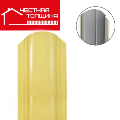 Евроштакетник полукруглый Слоновая кость 1014 длина 2,0м, ширина 130 мм г.Пенза