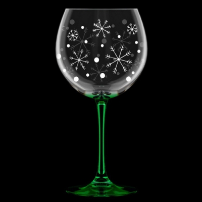 Фужер для вина 650 мл арт.306-ГН9 "Снегопад"(зеленый) Фужер для вина 650 мл арт.306-ГН9 "Снегопад"(зеленый)