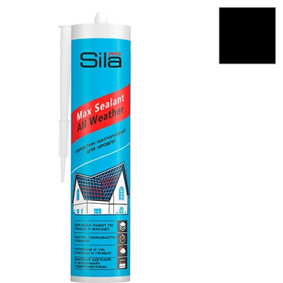 Герметик каучуковый для кровли черный SILA PRO Max Sealant All weather 290 мл