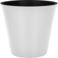 Горшок цветочный InGreen London D190мм 3,3л с дренажной вставкой белый IG7702