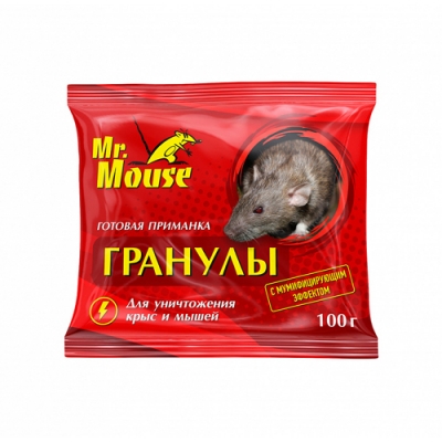 Гранулы от грызунов Mr. Mouse M-914 100гр/50