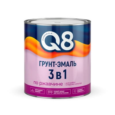 Грунт-эмаль по ржавчине Formula Q8 графитовый серый RAL 7024 2,6 кг
