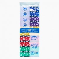 Губка Мистер Бульк для мытья посуды М 10 шт, размер 84/60/23, МБ104