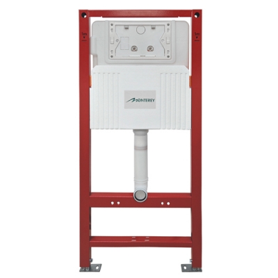 Инсталляция 3 в 1 Monterey для подвесных унитазов (клавиша белый глянец, шум. плита)