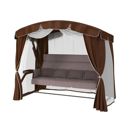 Качели садовые 4-х местные "Amsterdam" шоколад, арт. КС-2025/2