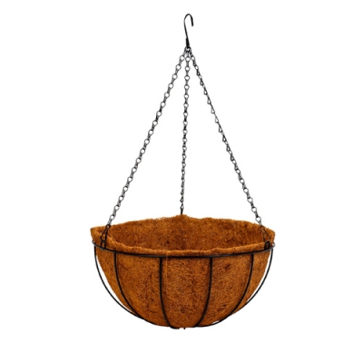 Кашпо подвесное d=35 см, с кокосовым вкладышем "Полусфера" Greengo 10914614