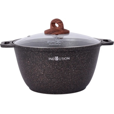 Кастрюля 3л со стеклянной крышкой, АП линия "Granit Ultra Induction" (Original) "Kukmara" кгои33а