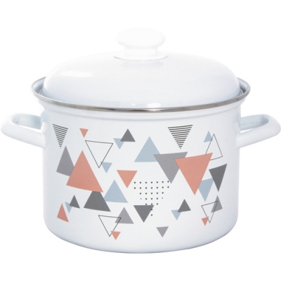 Кастрюля 6л С-16184АП2 ТРЕУГОЛЬНИКИ (г.Лысьва)