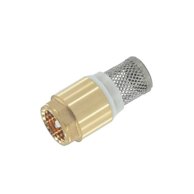 Клапан обратный латунь осевой Ду 15 ВР 1/2" с приемной сеткой SantechSystems