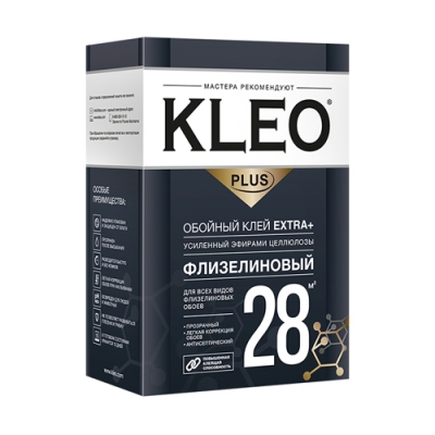 Клей обойный KLEO EXTRA PLUS 28 для флизелиновых обоев сыпучий 170гр.