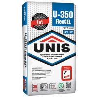 Клей плиточный UNIS U-350 FlexGEL, цем.-полимерный ультрапластичный клей-гель (25кг) (1поддон-48шт) Клей плиточный UNIS U-350 FlexGEL, цем.-полимерный ультрапластичный клей-гель (25кг) (1поддон-48шт)