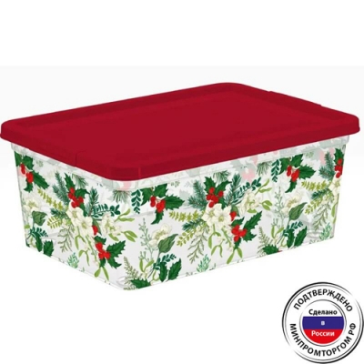 Коробка с крышкой Зимние цветы 3,5л С71586 Полимербыт Коробка с крышкой Зимние цветы 3,5л С71586 Полимербыт