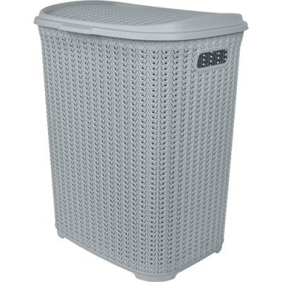 Корзина для белья "Меланж" 65л 463х406х507 мм серый шторм PT4080