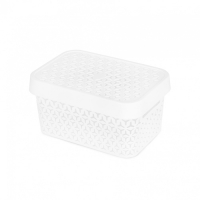 Корзина Элемент Альтернатива 5л с крышкой белый (уп.10) М9117