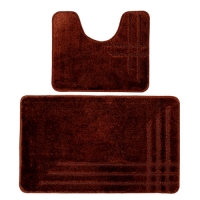 Коврик для в/к DKTX Comfort Linea из 2 шт 60х100/50х60см 10мм (коричневый) 1/25
