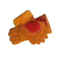 Краги спилковые усиленные "ТРЕК ЛЮКС" иск.мех мутон