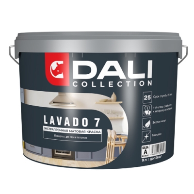 Краска Dali Collection LAVADO 7 - 9 л. База А - краска для стен и потолков (65170)