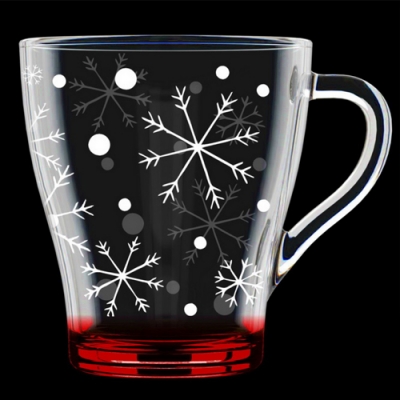 Кружка для чая 250мл. арт.1649-ГН9 "Снегопад"(красный)