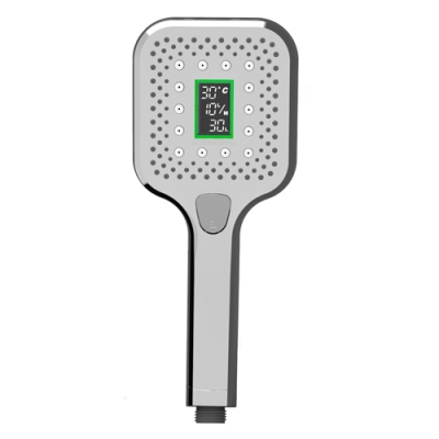 Лейка для душа светодиодная, квадратная с дисплеем (D172LED) (уп. 10 шт)
