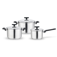 LR02-133 Набор посуды LARA серия ВЕСТА 3пр. (кастр 3,9+5,1 сотейн 2,1л) индукц 5-ти ступ. капс. дно LR02-133 Набор посуды LARA серия ВЕСТА 3пр. (кастр 3,9+5,1 сотейн 2,1л) индукц 5-ти ступ. капс. дно