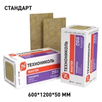 Минвата из Базальта "ТЕХНОблок СТАНДАРТ" (1200х600х50)12шт./0.432м3/8,64м2/Пл.40-50(кг/м3)(13241)