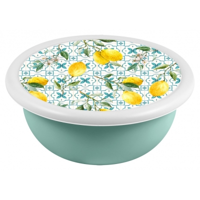 Миска Modena Homver 2,1л с крышкой с декором зеленый 1971