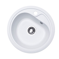 Мойка GranAlliance G-13 (d-440 мм) молочная с сифоном