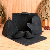 Набор банный "Мужской" портфель 5 предметов, серый 2822379