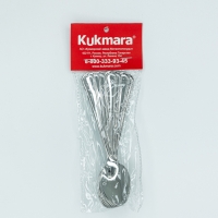 Набор ложек чайных 6 предметов "Виола" (М03) в упаковке "Kukmara" НСП-0603лч